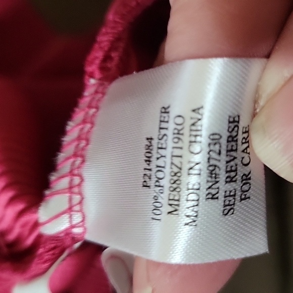 Crushed Velvet Button‎ Down Top Long Sleeve Shirt Fuchsia - Picture 6 of 6